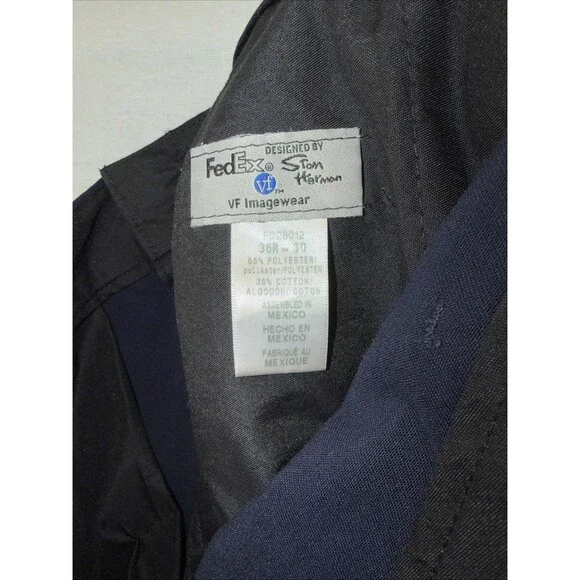 2 Pair* Fedex Pants Men 36R-30 Stan Herman Image Authority Blue ReflectivePocket - Picture 4 of 12
